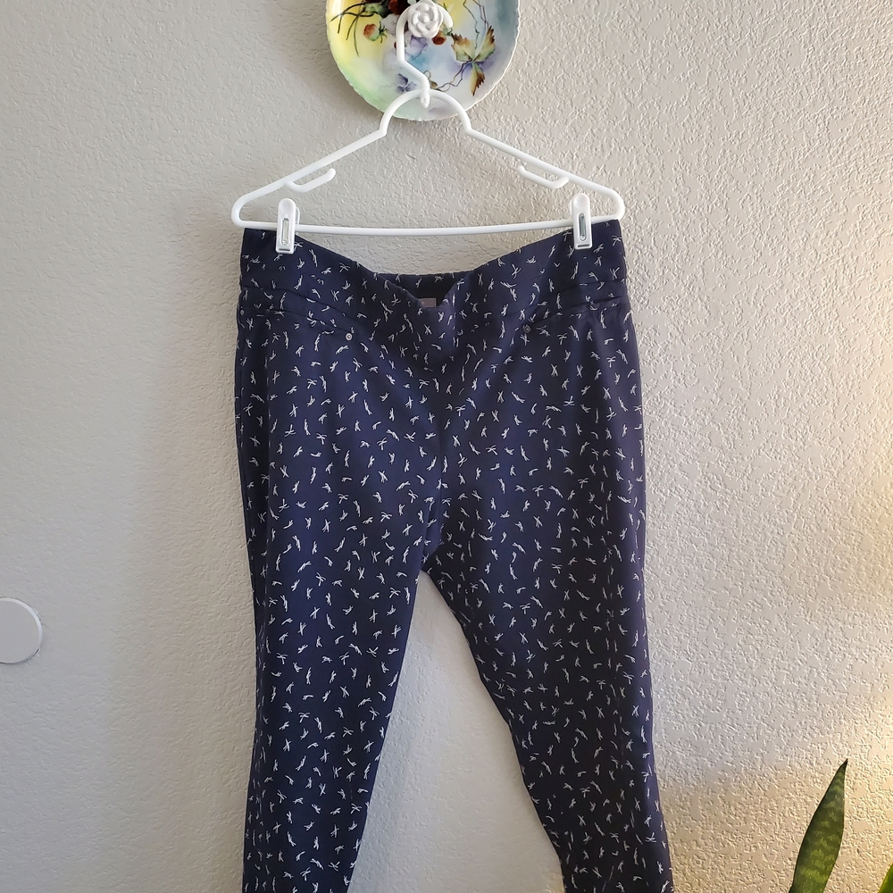 Maurices Dark Blue Patterned Chinos